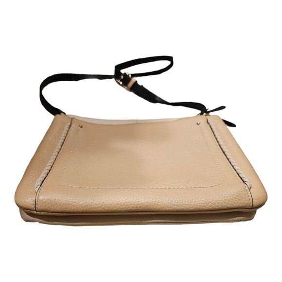 COLE HAAN Tri-Color Crossbody ~ Tan Cream Black - Picture 3 of 11